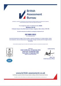 Certification for ISO 9001
